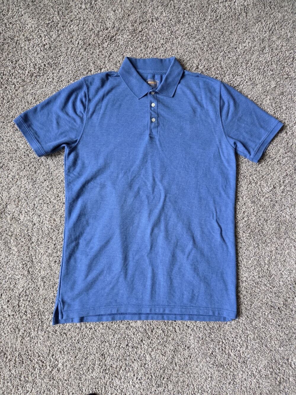 The Foundry Big & Tall Mens Polo Shirt Blue Heather Short Sleeve Size LT...
